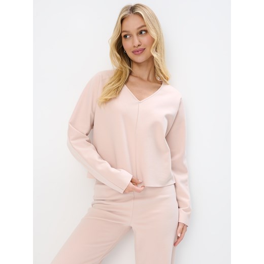 Mohito - Kremowa bluza - beżowy ze sklepu Mohito w kategorii Bluzy damskie - zdjęcie 176473575