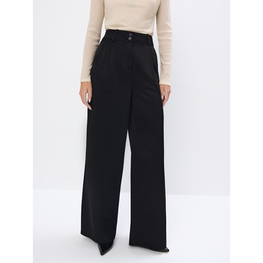 Mohito - Czarne spodnie wide leg - czarny Mohito 34 Mohito