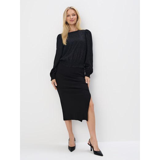 Mohito - Czarna bluzka z bufiastymi rękawami - czarny Mohito 38 Mohito
