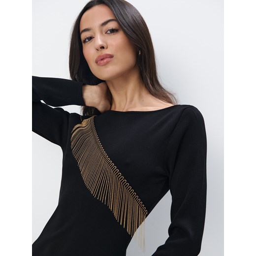 Mohito - Sukienka mini z ozdobnym elementem - czarny Mohito M Mohito