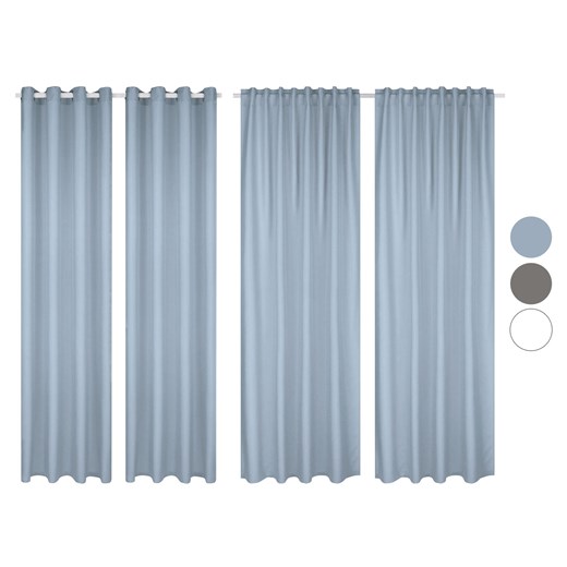 LIVARNO home Komplet zasłon, 1 komplet, 2 sztuki Livarno Home One Size LIDL Sklep