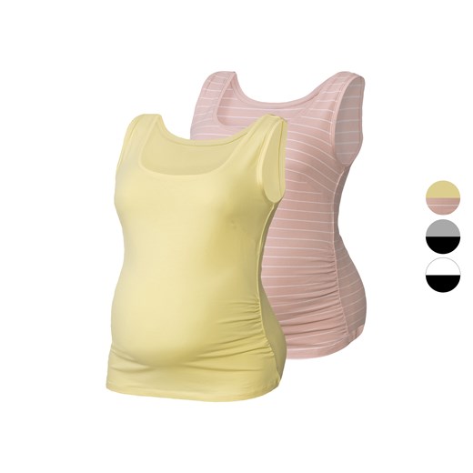 esmara® Topy ciążowe z bawełną, 2 sztuki Esmara® XS (32/34) LIDL Sklep