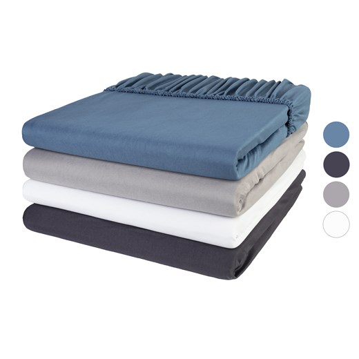 LIVARNO home Prześcieradło z dżerseju z mikrofibry z gumką, 90-100 x 200 cm Livarno Home One Size LIDL Sklep