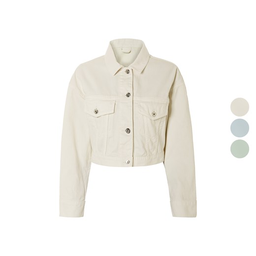 esmara® Kurtka jeansowa damska z bawełny, cropped Esmara® 34 LIDL Sklep