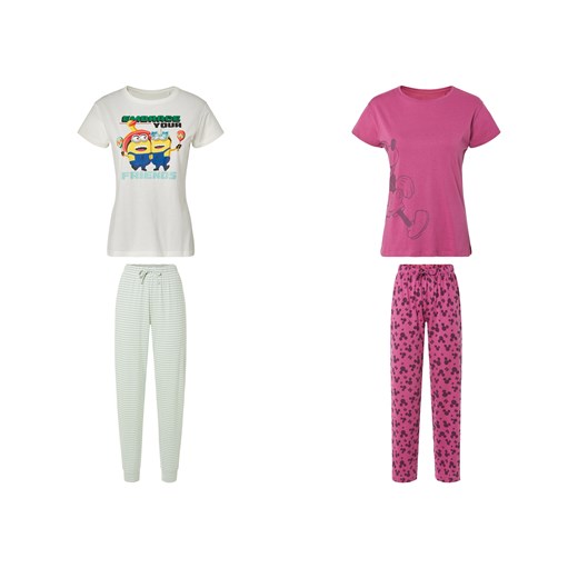 Piżama damska z bawełny (t-shirt + spodnie) LIDL Sklep