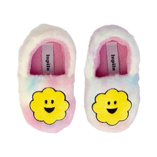 lupilu® Kapcie dziecięce z pluszu (24/25, Różowy/ żółty) Lupilu® LIDL Sklep