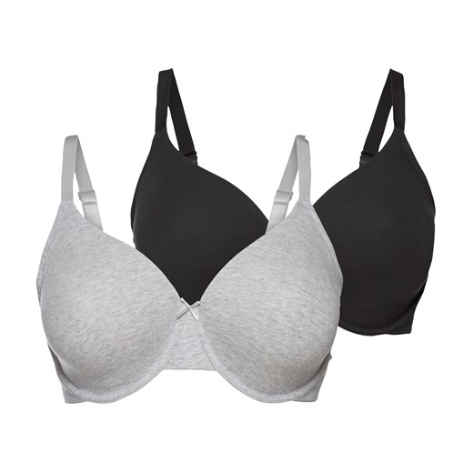 esmara® Biustonosze XXL z fiszbinami, 2 sztuki (Czarny/ szary, 90C) Esmara® LIDL Sklep