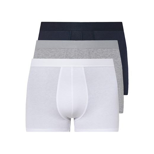 LIVERGY® Bokserki męskie XXL z bawełną, 3 pary (9/3XL, Granatowy/szary/biały) Livergy® LIDL Sklep