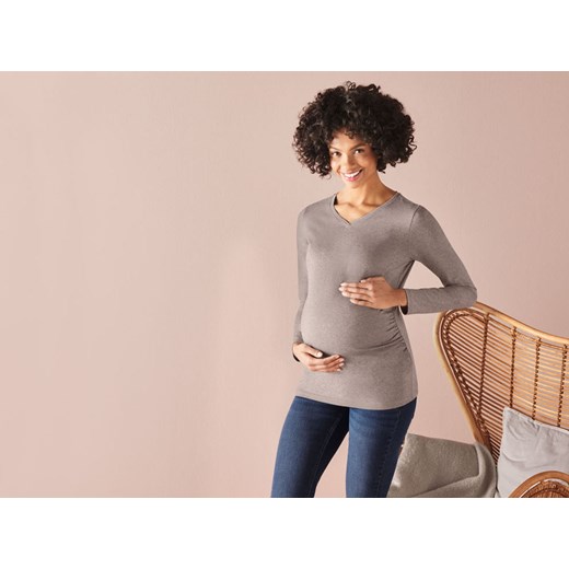 esmara® Bluzka ciążowa z długim rękawem (XS (32/34), Szary) Esmara® LIDL Sklep