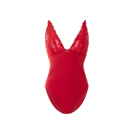 esmara® Body damskie z elegancką koronką (M (40/42), Czerwony) Esmara® LIDL Sklep