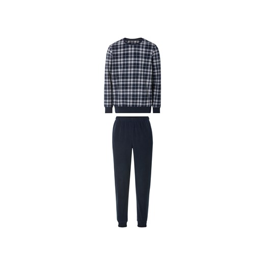 LIVERGY® Piżama męska z polaru (M (48/50), ciemnoniebieski/szary/kratka) Livergy® LIDL Sklep