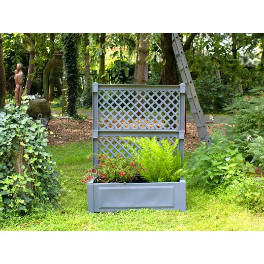 KHW Skrzynka na rośliny z pergolą KHW, 100 cm (dł.), 110 litrów (Szary) Khw LIDL Sklep