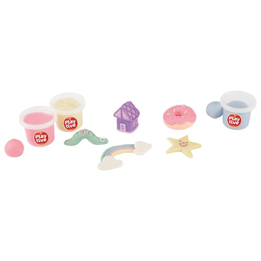 Playtive Plastelina tęczowa, 8 x 75 g (Pastelowe kolory tęczy) Playtive LIDL Sklep