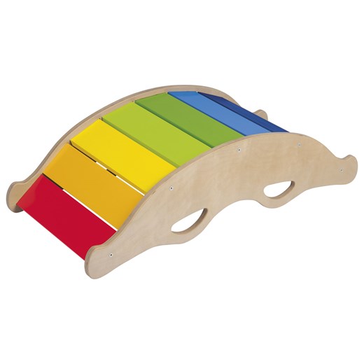 Playtive Drewniany bujak, w kolorach tęczy Playtive LIDL Sklep