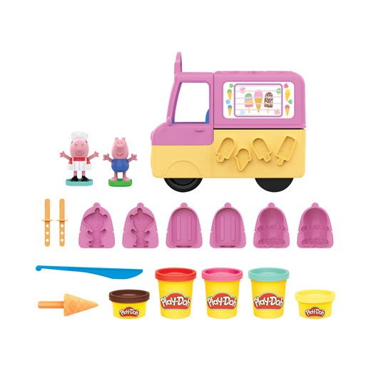 Play Doh Zestaw z ciastoliną świnki Peppy: samochód z lodami, z 2 figurkami Play Doh LIDL Sklep