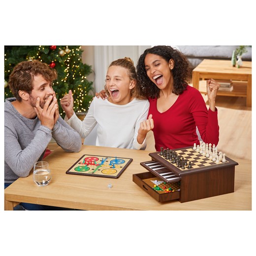 Playtive Drewniany zestaw gier 10 w 1 Playtive LIDL Sklep