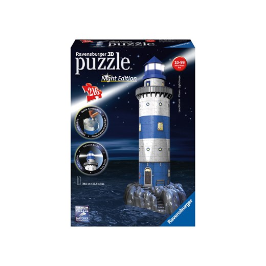 Ravensburger Puzzle 3D LED, 216 elementów (Latarnia morska) Ravensburger LIDL Sklep