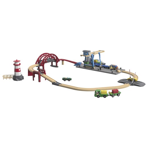 Playtive Drewniana kolejka Port kontenerowy, z 3 stacjami Playtive LIDL Sklep