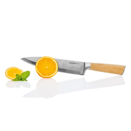 LIVARNO home Nóż szefa kuchni / Nóż Santoku / Tasak, z bambusową rękojeścią Livarno Home LIDL Sklep