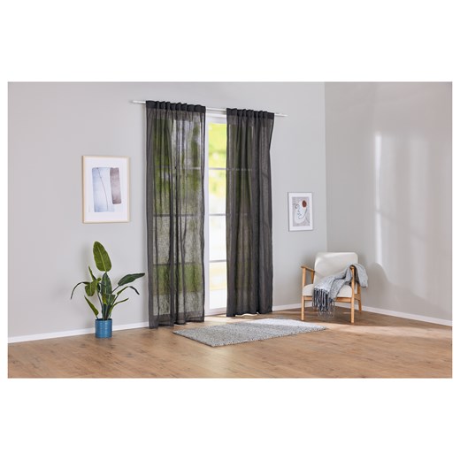 LIVARNO home Komplet 2 zasłon, 135 x 254 cm (Szary) Livarno Home LIDL Sklep