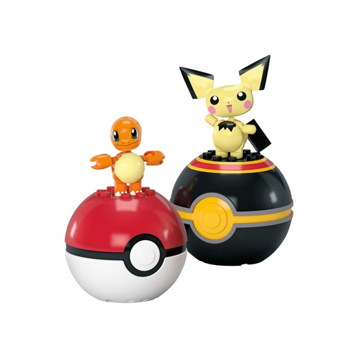 MATTEL Mega Figurki Pokémon do samodzielnego złożenia (2 Pokéball Mattel LIDL Sklep
