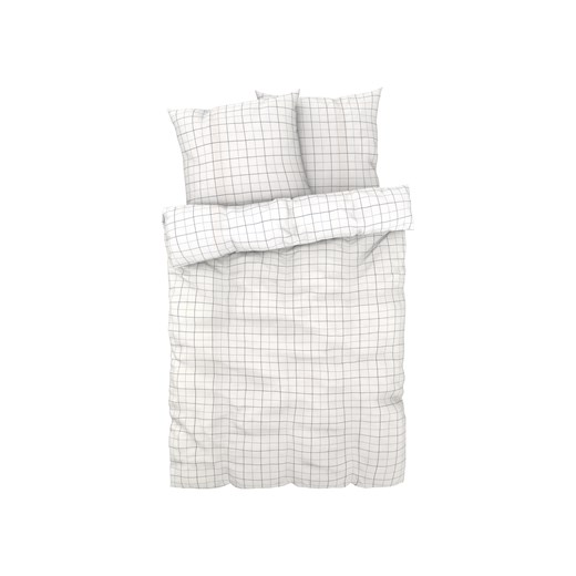 LIVARNO home Pościel renforcé z kory, 160 x 220 cm (Biały w kratkę) Livarno Home LIDL Sklep
