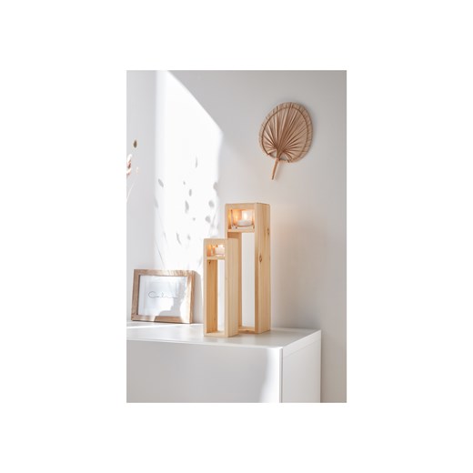 LIVARNO home Świeczniki z litego drewna świerkowego, 2 sztuki Livarno Home LIDL Sklep