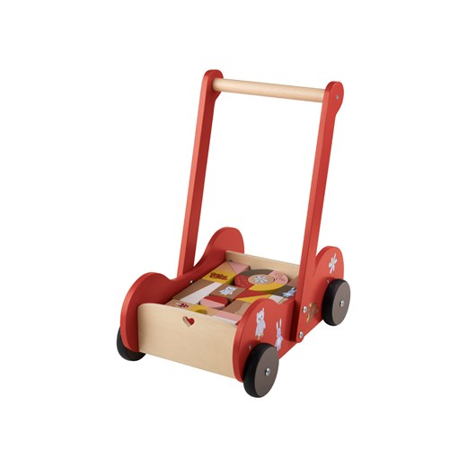 Playtive Pchacz z drewna z 30 drewnianymi klockami (Czerwony) Playtive LIDL Sklep