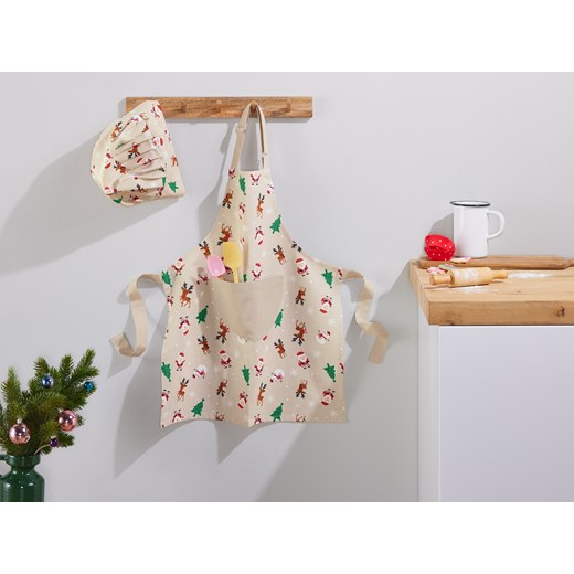 LIVARNO home Fartuszek dla dzieci, zestaw 2-częściowy (Beżowy) Livarno Home LIDL Sklep