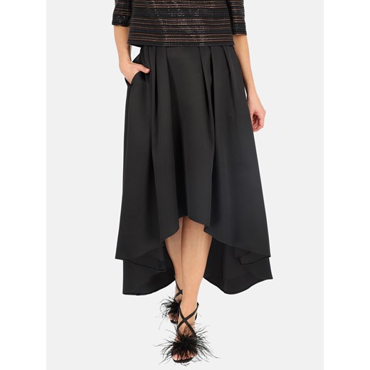 Czarna spódnica asymetryczna rozkloszowana midi L'AF Beatris ze sklepu Eye For Fashion w kategorii Spódnice - zdjęcie 176536019