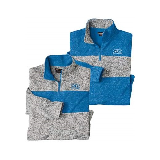 Zestaw 2 rozpinanych bluz z moltonu Outdoor Winter ze sklepu Atlas For Men w kategorii Bluzy męskie - zdjęcie 176536637