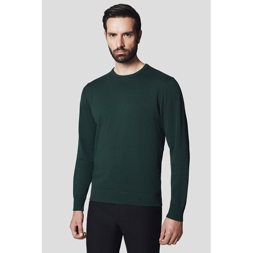 Sweter Zielony Bawełniany Joakim ze sklepu Lancerto S.A. w kategorii Swetry męskie - zdjęcie 176539089