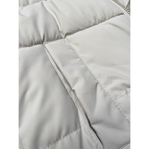 Krótka zimowa kurtka damska ze ściągaczami S'west złamany biały (B8288-26) Goodlookin.pl L (40) goodlookin.pl