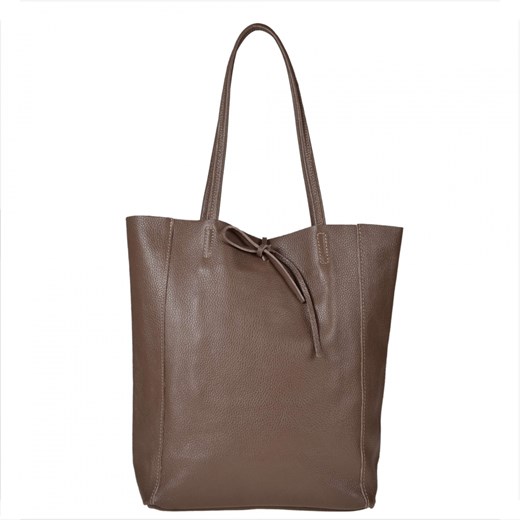 Torebka skórzana super lekka shopper taupe ze sklepu melon.pl w kategorii Torby Shopper bag - zdjęcie 176540985
