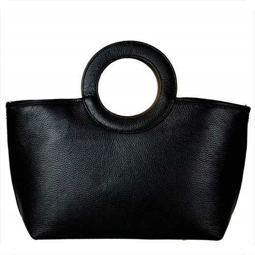 Borse in pelle skórzana torebka włoska czarna ze sklepu melon.pl w kategorii Torby Shopper bag - zdjęcie 176542486