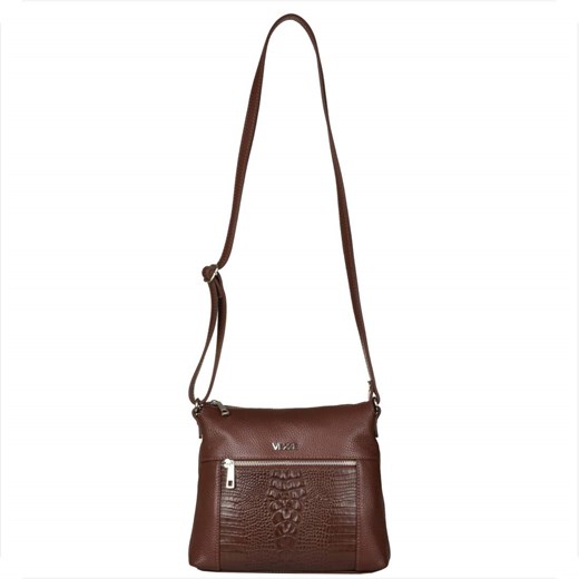 Skórzana torebka listonoszka włoska brąz koniak vezze Vezze uniwersalny melon.pl