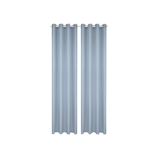LIVARNO home Komplet zasłon, 1 komplet, 2 sztuki (Niebieski, Oczka) Livarno Home LIDL Sklep