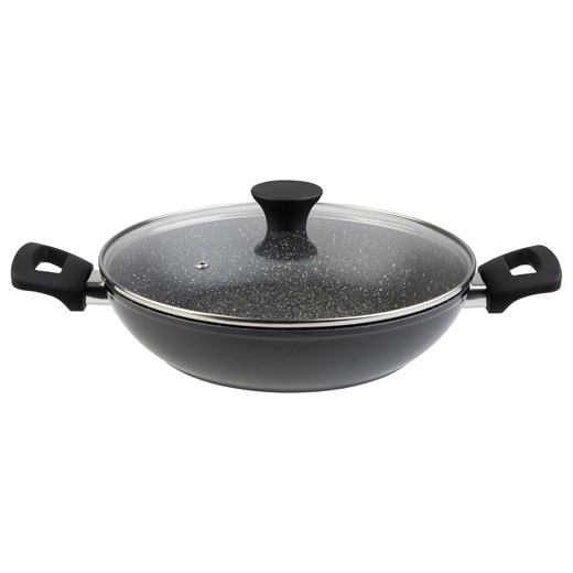 LIVARNO home Patelnia aluminiowa do serwowania z pokrywką, Ø 28 cm (Czarny) Livarno Home LIDL Sklep