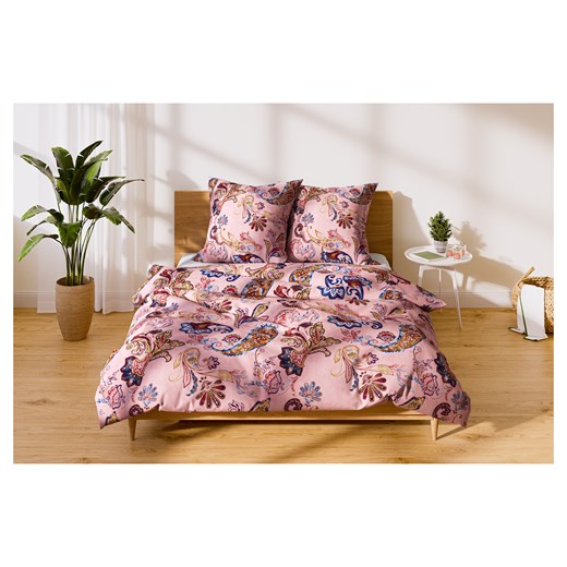 LIVARNO home Pościel satynowa z mikrofibry 220 x 200 cm (Różowy) Livarno Home LIDL Sklep