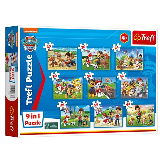 Trefl Zestaw puzzli 9 w 1 z motywem Psiego Patrolu / Świnki Peppy lub domku dla Trefl LIDL Sklep