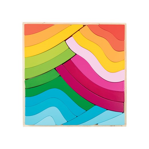 Playtive Drewniana układanka Montessori (Pudełko z tęczowymi puzzlami) Playtive LIDL Sklep