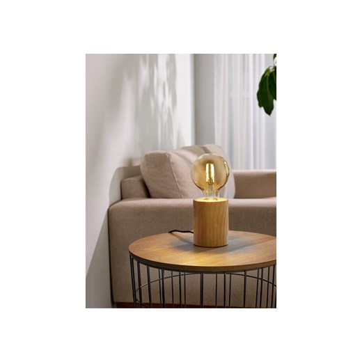 LIVARNO home Lampka stołowa z żarówką LED filament (Cylinder, drewno) Livarno Home LIDL Sklep