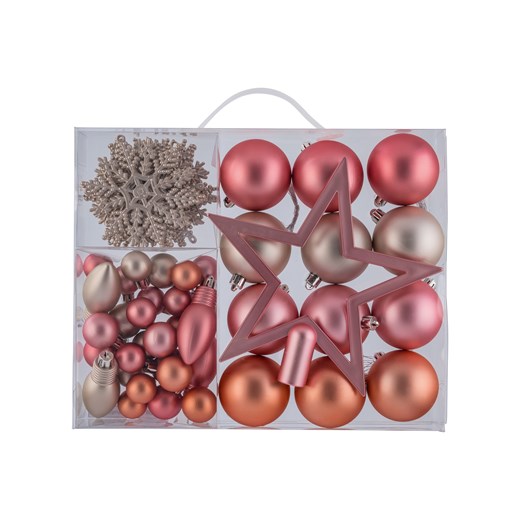 LIVARNO home Ozdoby choinkowe, 51 sztuk (Różowy) Livarno Home LIDL Sklep