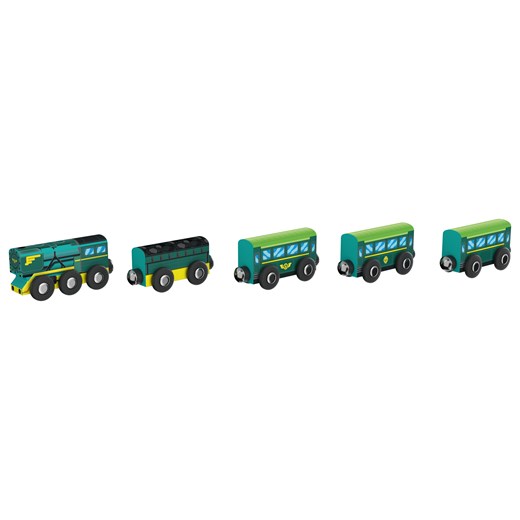 Playtive Drewniany pociąg (Pociąg pasażerski zielony) Playtive LIDL Sklep