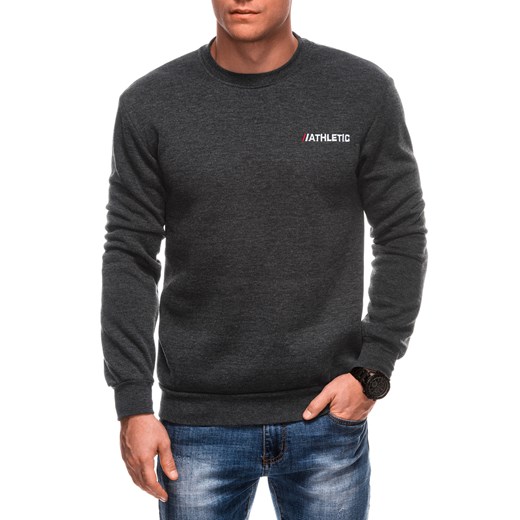 Bluza męska bez kaptura 1703B - grafitowy ze sklepu Edoti w kategorii Bluzy męskie - zdjęcie 176550348