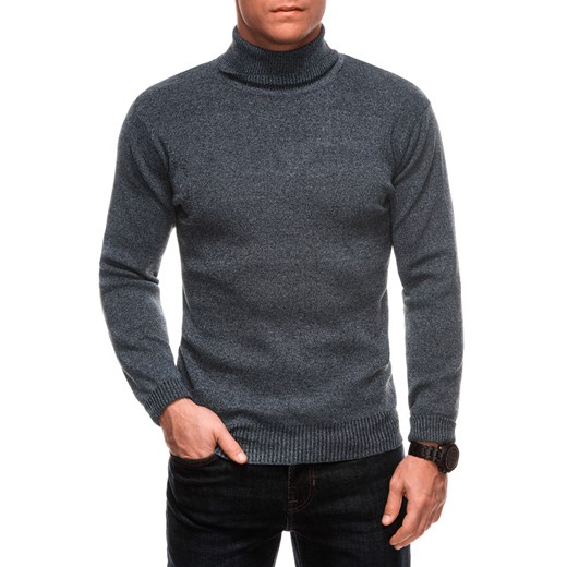 Sweter męski z golfem 250E - szary ze sklepu Edoti w kategorii Swetry męskie - zdjęcie 176550358