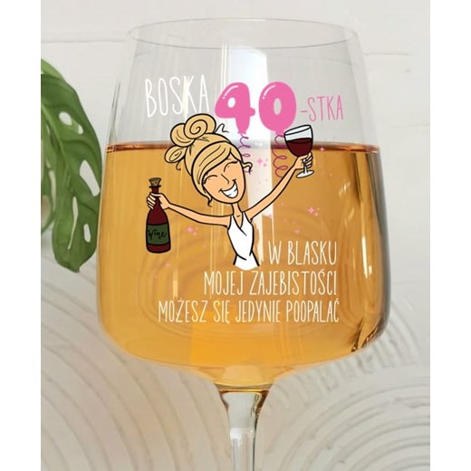 Kieliszek do wina na 40 urodziny - BOSKA 40 BLONDYNKA Timeforf XXL Time For Fashion