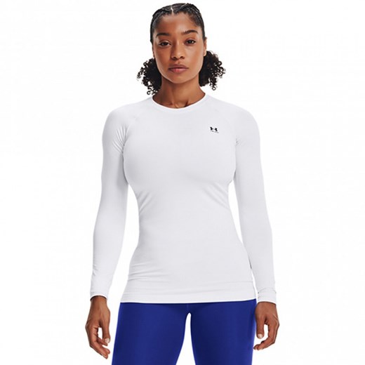 Damska bielizna treningowa termoaktywna (góra) Under Armour UA CG Authentics Crew - biała ze sklepu Sportstylestory.com w kategorii Bielizna termoaktywna damska - zdjęcie 176551588