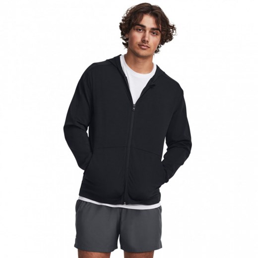 Męska bluza treningowa rozpinana z kapturem Under Armour UA Meridian FZ - czarna ze sklepu Sportstylestory.com w kategorii Bluzy męskie - zdjęcie 176551977