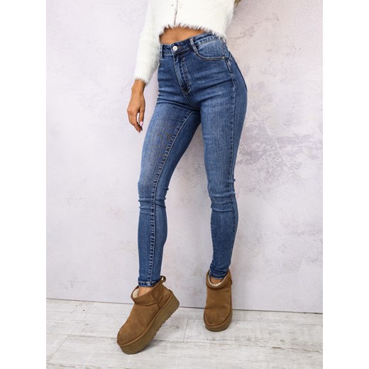 NIEBIESKI SPODNIE JEANSOWE- PUSH UP Olika L olika.com.pl